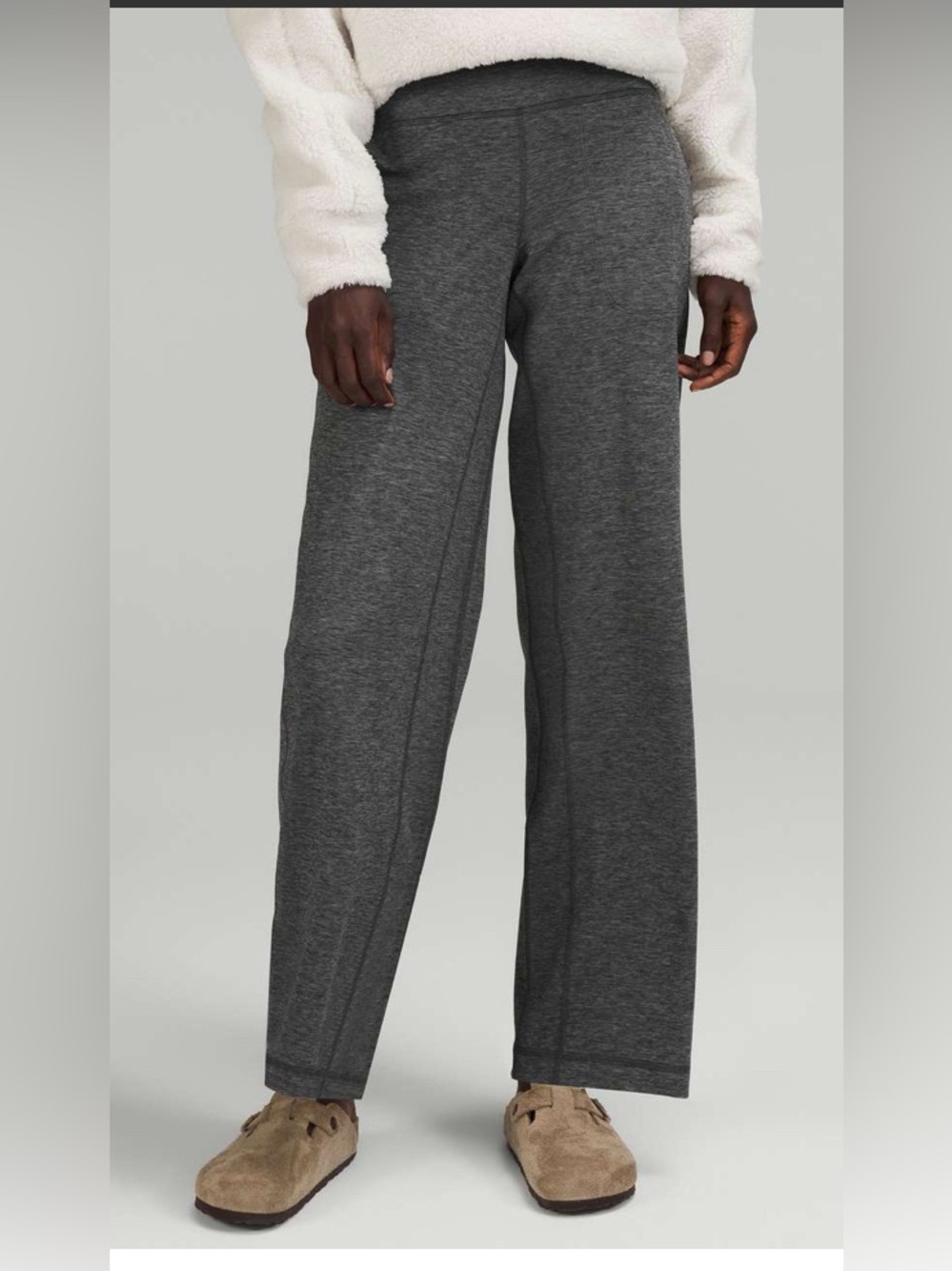 NWT Lululemon Align High-Rise Wide Leg Pant 31" Heathered Graphite Grey size 4